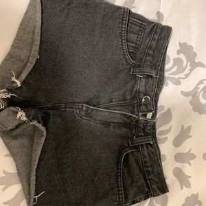 OAK + FORT black Denim shorts